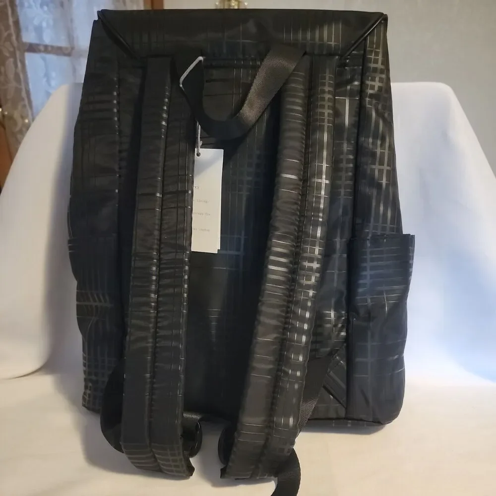 A New Day Backpack Black Gel Print/WHPN14-9 School Office Diaper Bag NWT